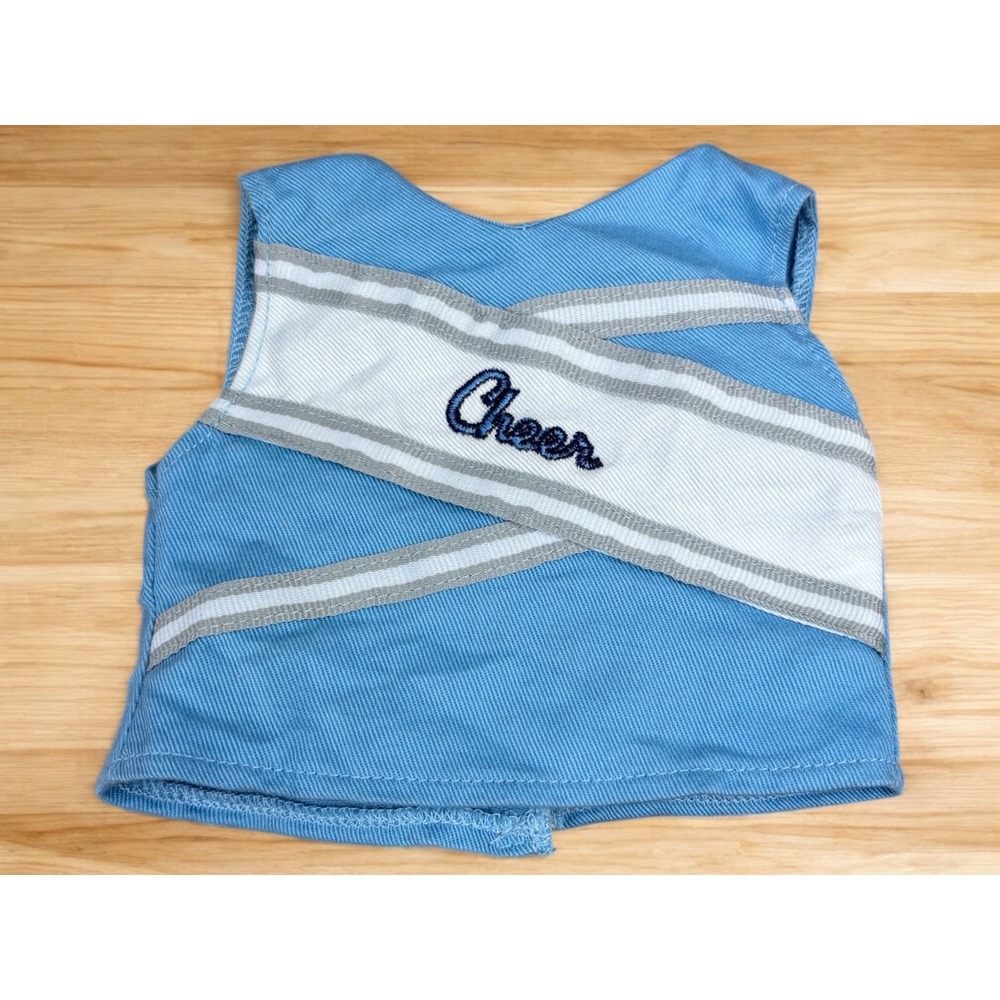 American Girl Doll Cheerleader Outfit Top Light Blue Cheer Tank Shirt